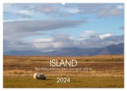 ISLAND Atemberaubende Natur aus Feuer und Eis (Wandkalender 2024 DIN A2 quer), CALVENDO Monatskalender