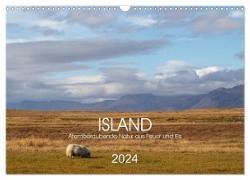 ISLAND Atemberaubende Natur aus Feuer und Eis (Wandkalender 2024 DIN A3 quer), CALVENDO Monatskalender