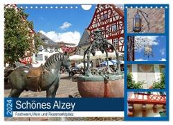 Schönes Alzey - Fachwerk, Wein und Rossmarktplatz (Wandkalender 2024 DIN A4 quer), CALVENDO Monatskalender