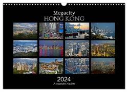 Megacity Hong Kong (Wandkalender 2024 DIN A3 quer), CALVENDO Monatskalender