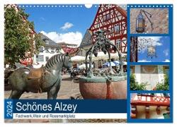 Schönes Alzey - Fachwerk, Wein und Rossmarktplatz (Wandkalender 2024 DIN A3 quer), CALVENDO Monatskalender