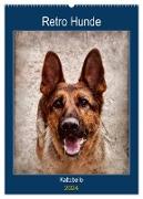 Retro Hunde (Wandkalender 2024 DIN A2 hoch), CALVENDO Monatskalender