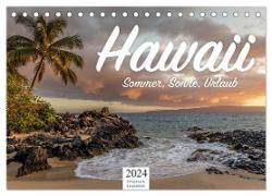 Hawaii - Sommer, Sonne, Urlaub (Tischkalender 2024 DIN A5 quer), CALVENDO Monatskalender
