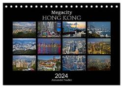 Megacity Hong Kong (Tischkalender 2024 DIN A5 quer), CALVENDO Monatskalender