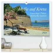 Idylle auf Kreta (hochwertiger Premium Wandkalender 2024 DIN A2 quer), Kunstdruck in Hochglanz