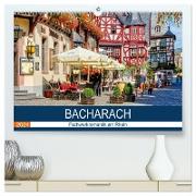 Bacharach - Fachwerkromantik am Rhein (hochwertiger Premium Wandkalender 2024 DIN A2 quer), Kunstdruck in Hochglanz