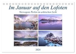 Im Januar auf den Lofoten (Tischkalender 2024 DIN A5 quer), CALVENDO Monatskalender