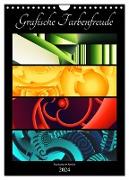 Grafische Farbenfreude (Wandkalender 2024 DIN A4 hoch), CALVENDO Monatskalender