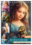 Die Drachenkinder. Eine magische Reise ins Reich der Fantasie (Tischkalender 2024 DIN A5 hoch), CALVENDO Monatskalender