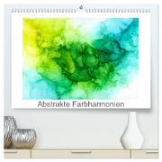 Abstrakte Farbharmonien (hochwertiger Premium Wandkalender 2024 DIN A2 quer), Kunstdruck in Hochglanz