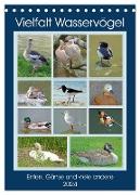 Vielfalt Wasservögel (Tischkalender 2024 DIN A5 hoch), CALVENDO Monatskalender