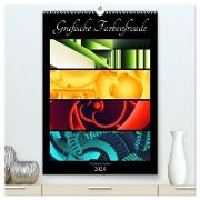 Grafische Farbenfreude (hochwertiger Premium Wandkalender 2024 DIN A2 hoch), Kunstdruck in Hochglanz