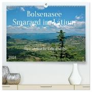Bolsenasee Smaragd im Latium (hochwertiger Premium Wandkalender 2024 DIN A2 quer), Kunstdruck in Hochglanz