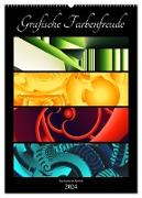 Grafische Farbenfreude (Wandkalender 2024 DIN A2 hoch), CALVENDO Monatskalender