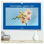 Orchideen ganz nah (hochwertiger Premium Wandkalender 2024 DIN A2 quer), Kunstdruck in Hochglanz
