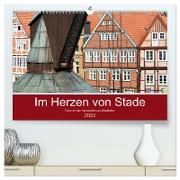 Im Herzen von Stade (hochwertiger Premium Wandkalender 2024 DIN A2 quer), Kunstdruck in Hochglanz