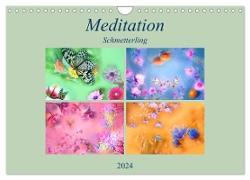 Meditation-Schmetterling (Wandkalender 2024 DIN A4 quer), CALVENDO Monatskalender