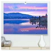 Winterstimmung am Tegernsee (hochwertiger Premium Wandkalender 2024 DIN A2 quer), Kunstdruck in Hochglanz