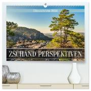 Zschand Perspektiven - Elbsandstein (hochwertiger Premium Wandkalender 2024 DIN A2 quer), Kunstdruck in Hochglanz