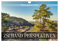 Zschand Perspektiven - Elbsandstein (Wandkalender 2024 DIN A4 quer), CALVENDO Monatskalender