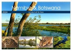 Namibia & Botswana (Wandkalender 2024 DIN A2 quer), CALVENDO Monatskalender