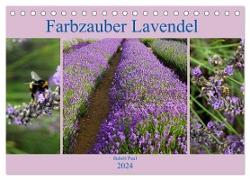 Farbzauber Lavendel (Tischkalender 2024 DIN A5 quer), CALVENDO Monatskalender