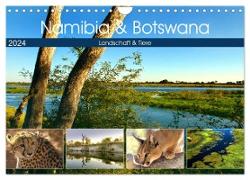 Namibia & Botswana (Wandkalender 2024 DIN A4 quer), CALVENDO Monatskalender