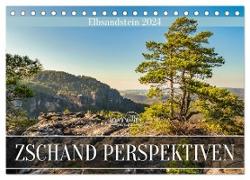Zschand Perspektiven - Elbsandstein (Tischkalender 2024 DIN A5 quer), CALVENDO Monatskalender
