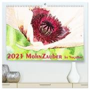 MohnZauber (hochwertiger Premium Wandkalender 2024 DIN A2 quer), Kunstdruck in Hochglanz
