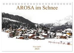 AROSA im Schnee (Tischkalender 2024 DIN A5 quer), CALVENDO Monatskalender