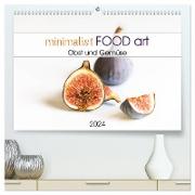 minimalist FOOD art Obst und Gemüse (hochwertiger Premium Wandkalender 2024 DIN A2 quer), Kunstdruck in Hochglanz
