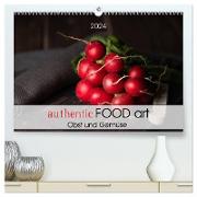 authentic FOOD art Obst und Gemüse (hochwertiger Premium Wandkalender 2024 DIN A2 quer), Kunstdruck in Hochglanz