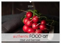 authentic FOOD art Obst und Gemüse (Wandkalender 2024 DIN A2 quer), CALVENDO Monatskalender