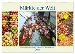 Märkte der Welt - fotografische Impressionen von Märkten berühmter Städte (Wandkalender 2024 DIN A2 quer), CALVENDO Monatskalender