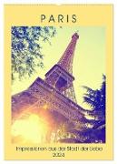 Paris - Impressionen aus der Stadt der Liebe (Wandkalender 2024 DIN A2 hoch), CALVENDO Monatskalender