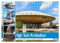 High-Tech-Architektur - Impressionen eines modernen Baustils (Tischkalender 2024 DIN A5 quer), CALVENDO Monatskalender
