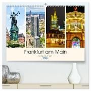 Frankfurt am Main - fotografische Impressionen bei Tag und bei Nacht (hochwertiger Premium Wandkalender 2024 DIN A2 quer), Kunstdruck in Hochglanz