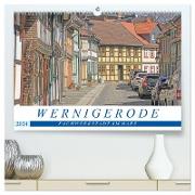 Wernigerode - Fachwerkstadt am Harz (hochwertiger Premium Wandkalender 2024 DIN A2 quer), Kunstdruck in Hochglanz