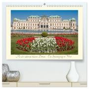 An der schönen blauen Donau - Ein Spaziergang in Wien (hochwertiger Premium Wandkalender 2024 DIN A2 quer), Kunstdruck in Hochglanz
