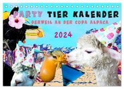 Party Tier Kalender (Tischkalender 2024 DIN A5 quer), CALVENDO Monatskalender