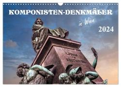 Komponisten-Denkmäler in Wien (Wandkalender 2024 DIN A3 quer), CALVENDO Monatskalender