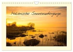 Malerische Sonnenuntergänge (Wandkalender 2024 DIN A4 quer), CALVENDO Monatskalender