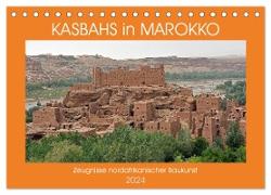 KASBAHS in MAROKKO, Zeugnisse nordafrikanischer Baukunst (Tischkalender 2024 DIN A5 quer), CALVENDO Monatskalender