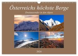 Österreichs höchste Berge (Wandkalender 2024 DIN A3 quer), CALVENDO Monatskalender