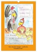 Das mecklenburger Landhuhn "Krisenhühner" (Wandkalender 2024 DIN A3 hoch), CALVENDO Monatskalender
