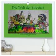 Die Welt der Streetart (hochwertiger Premium Wandkalender 2024 DIN A2 quer), Kunstdruck in Hochglanz