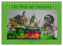 Die Welt der Streetart (Tischkalender 2024 DIN A5 quer), CALVENDO Monatskalender