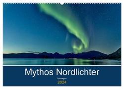 Norwegen - Mythos Nordlichter (Wandkalender 2024 DIN A2 quer), CALVENDO Monatskalender