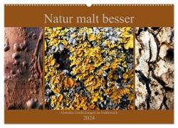 Natur malt besser (Wandkalender 2024 DIN A2 quer), CALVENDO Monatskalender