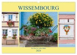 Wissembourg - Blumen und Kanäle (Wandkalender 2024 DIN A2 quer), CALVENDO Monatskalender